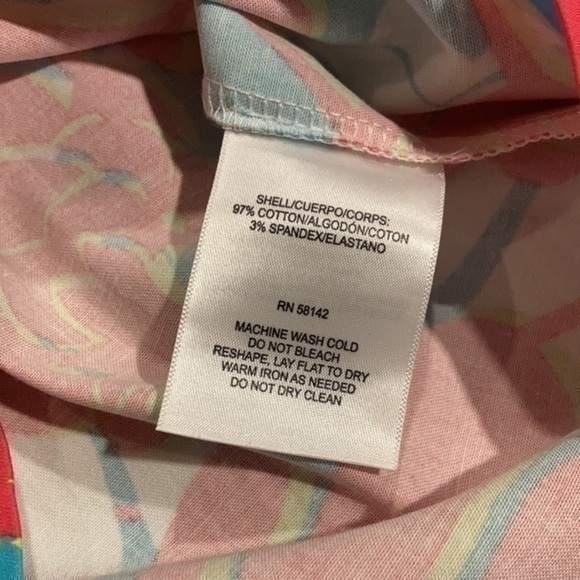 London Times aqua pink white tropical floral sleeveless sundress shift dress 4 - Picture 12 of 12